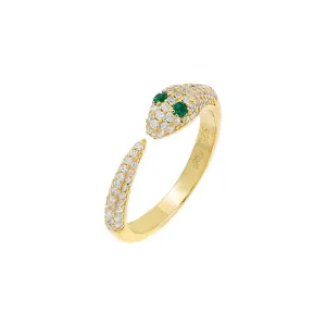 Pavé Snake Claw Ring