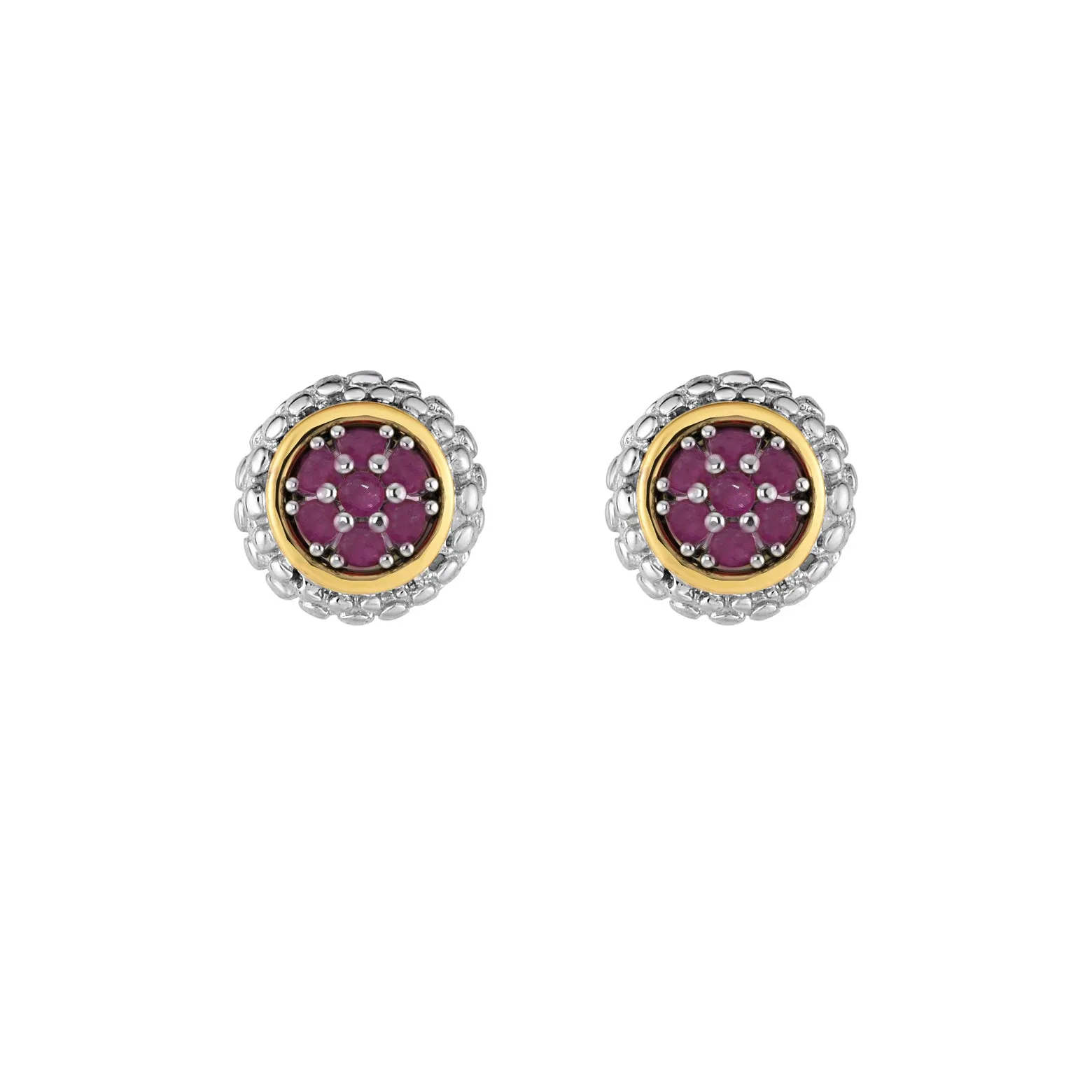 Phillip Gavriel Silver Ruby Earrings