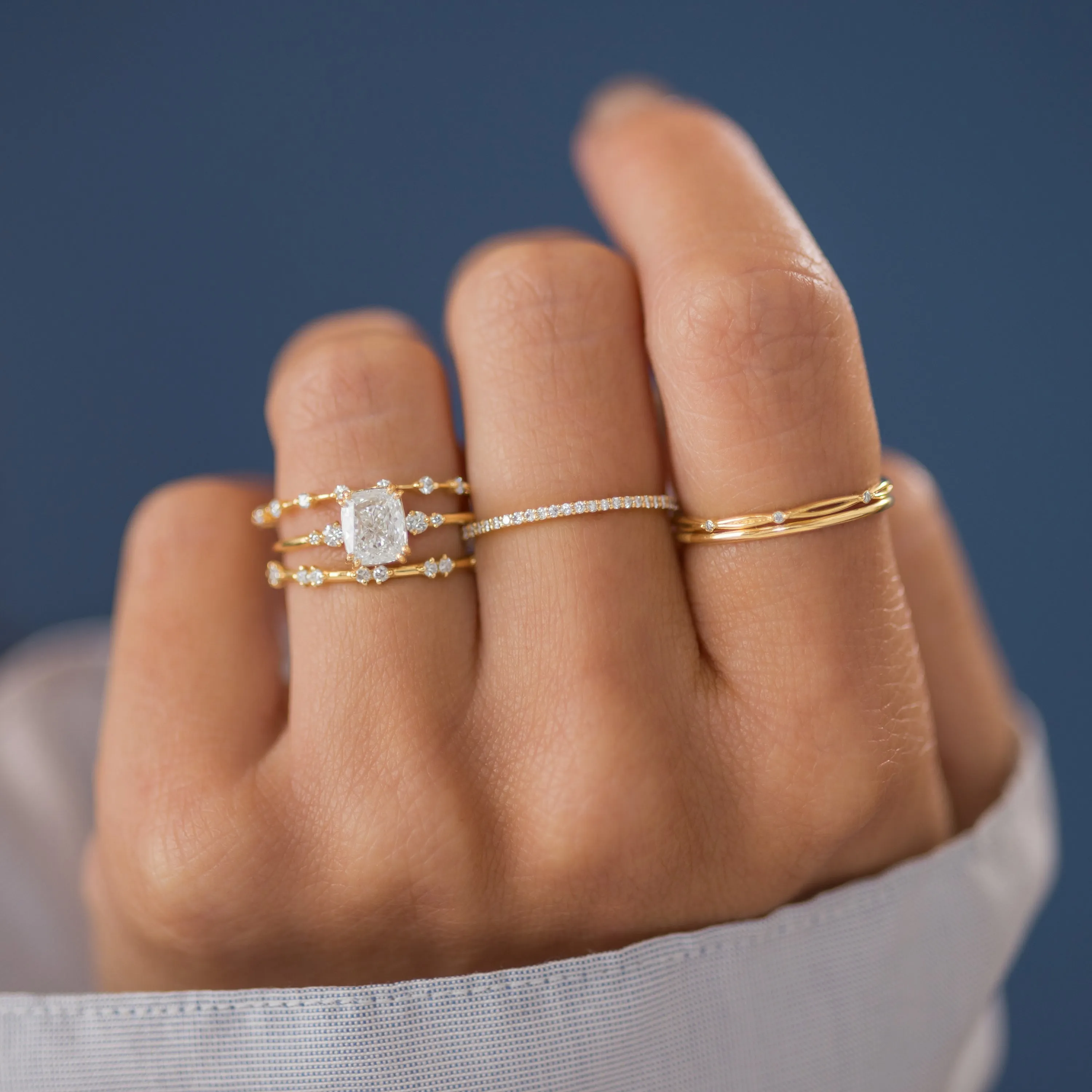 Pictorial Ring, Cushion Cut