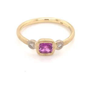 Pink Sapphire Cushion Ring