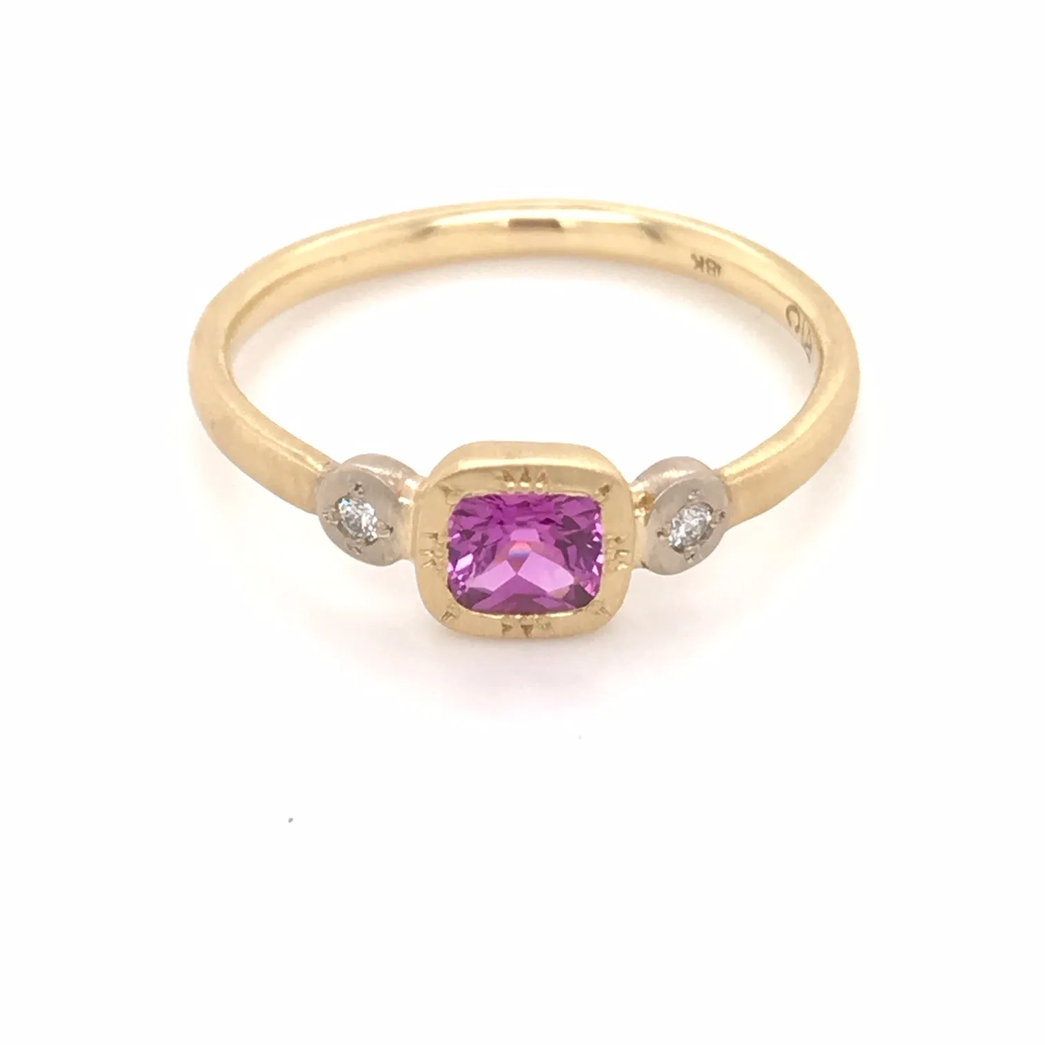 Pink Sapphire Cushion Ring