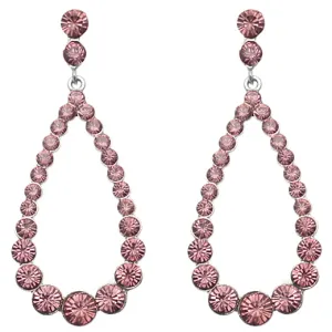 Pink Teardrop Gemstone Earrings