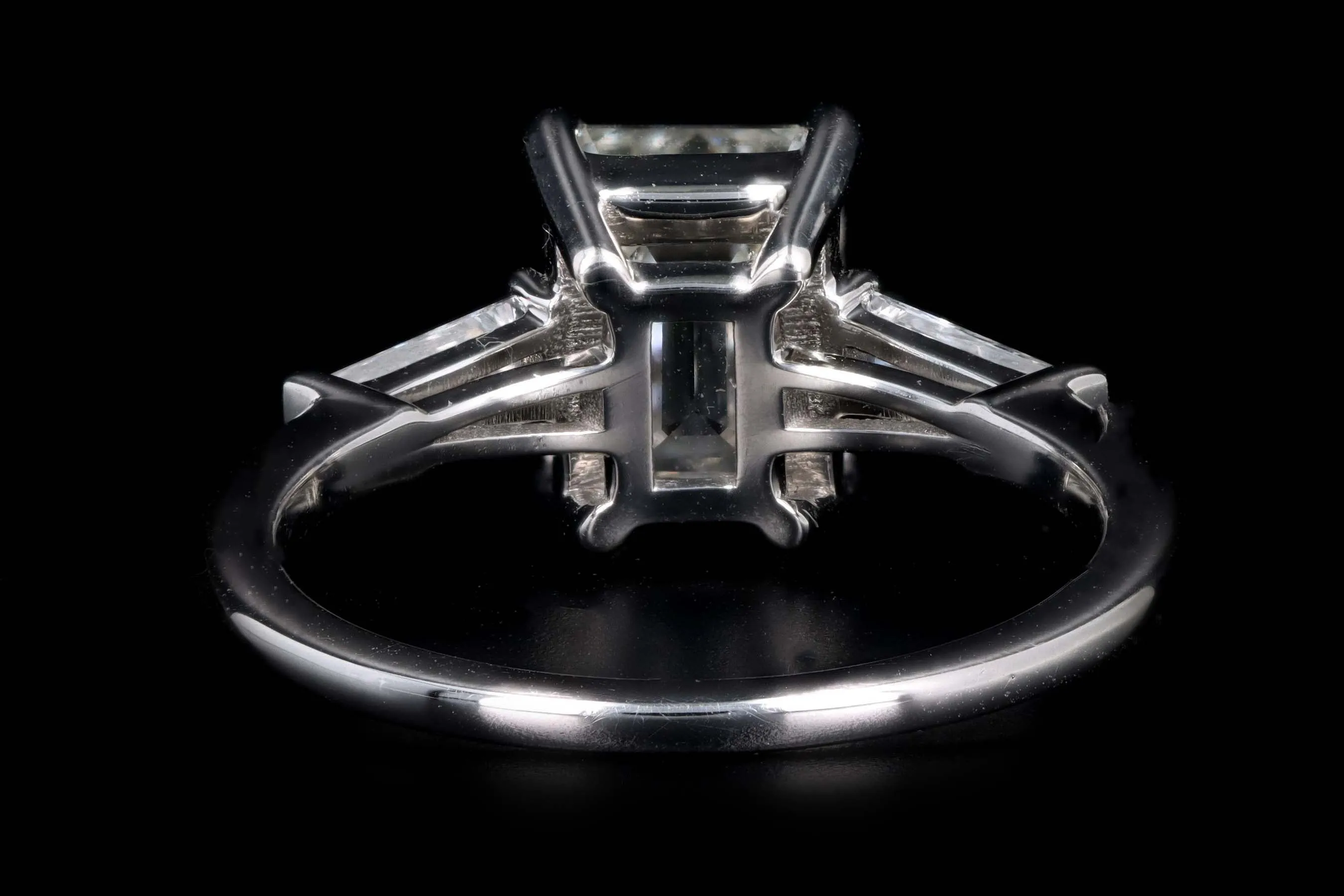Platinum 2.51 Carat Emerald Cut Diamond Engagement Ring GIA Certified