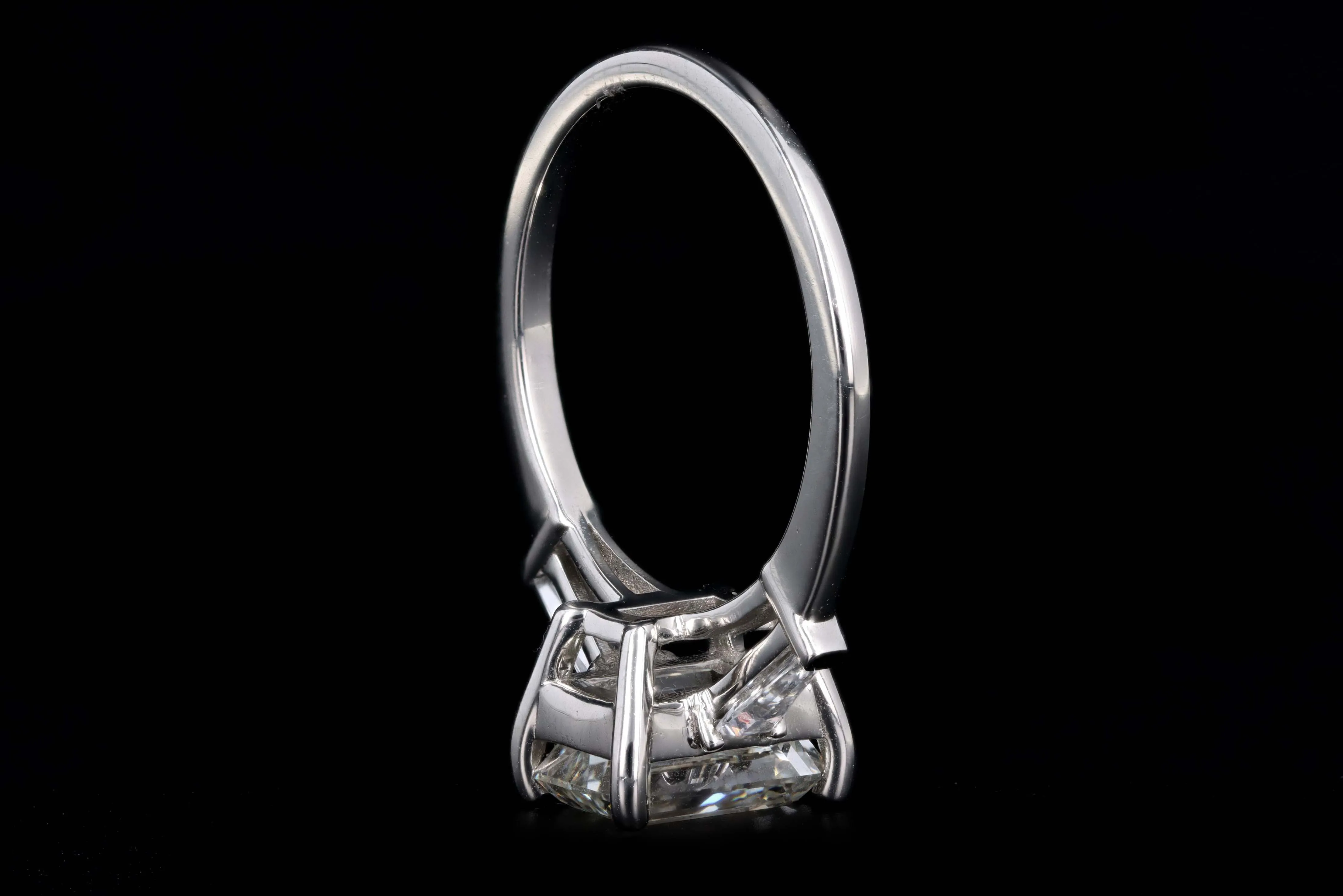 Platinum 2.51 Carat Emerald Cut Diamond Engagement Ring GIA Certified