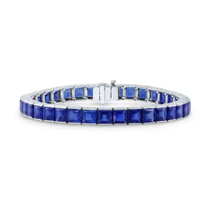 Platinum Sapphire Bracelet - Estate
