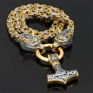 Powerful Wolf Hammer Necklace