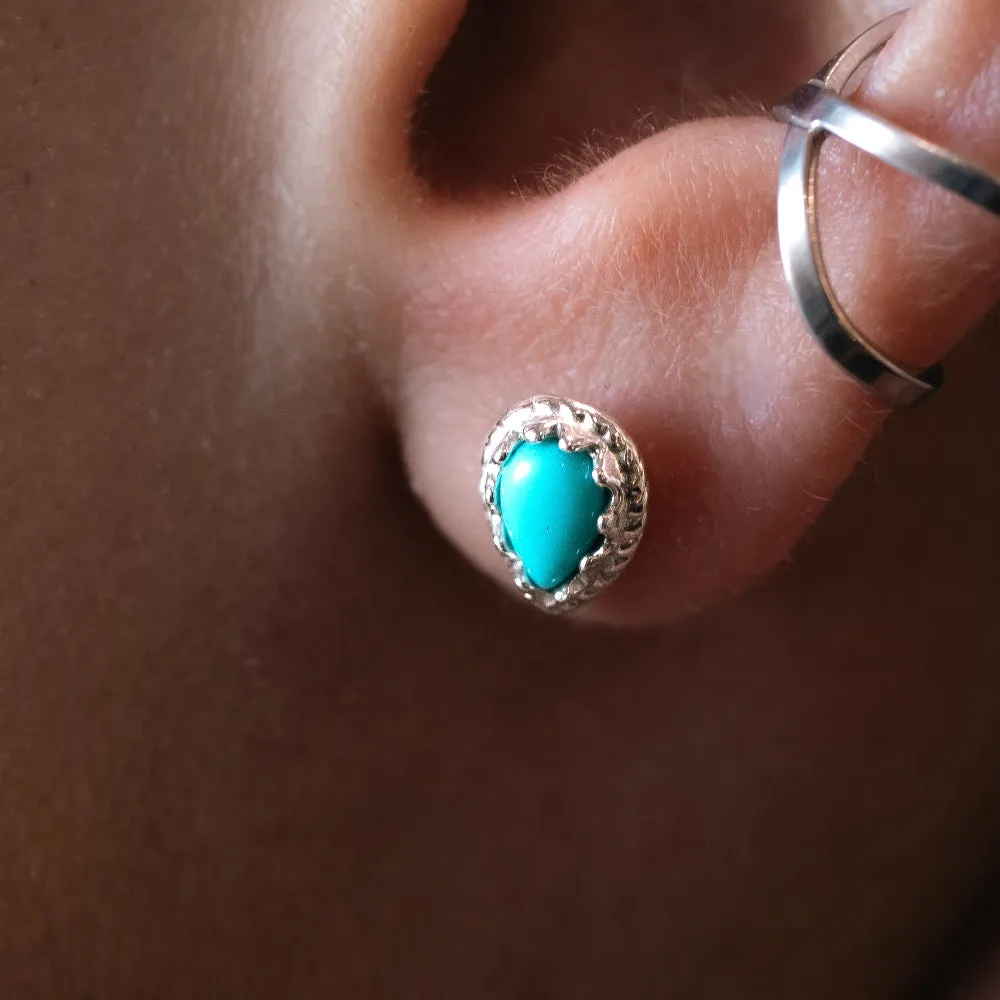 Radiante: Turquoise Teardrop Stud Earrings