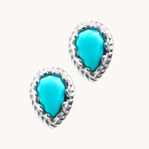 Radiante: Turquoise Teardrop Stud Earrings