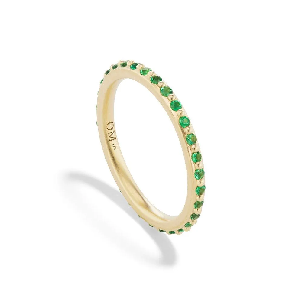 Radiate Stacking Ring- Emerald