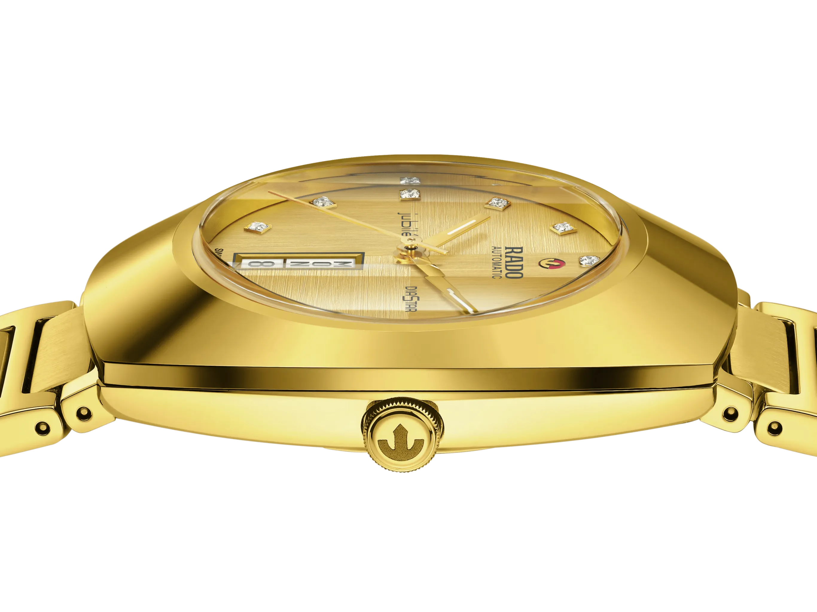 Rado DiaStar Original 38mm Yellow Gold PVD Diamonds Men's Watch R12161733