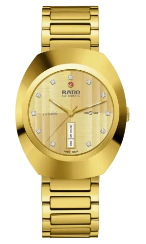 Rado DiaStar Original 38mm Yellow Gold PVD Diamonds Men's Watch R12161733
