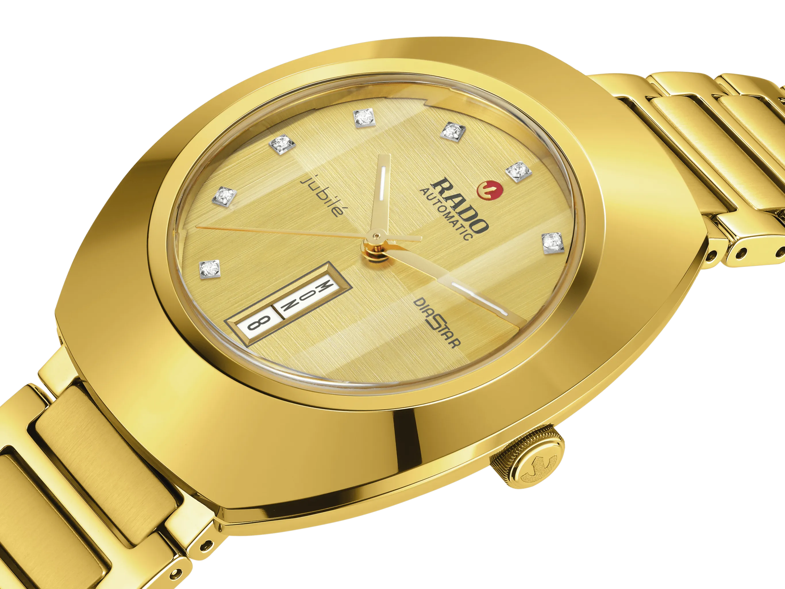 Rado DiaStar Original 38mm Yellow Gold PVD Diamonds Men's Watch R12161733