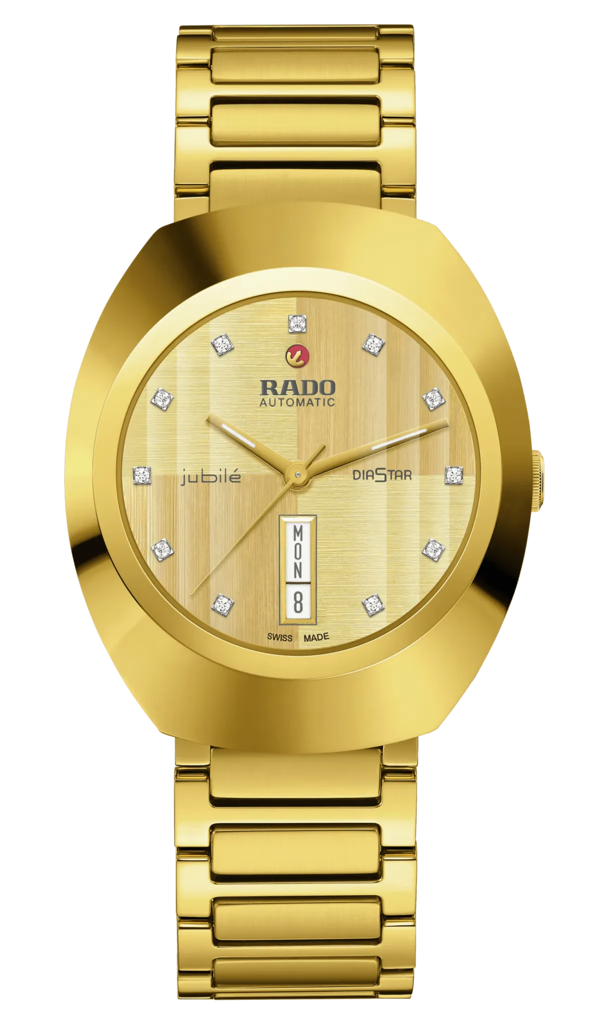 Rado DiaStar Original 38mm Yellow Gold PVD Diamonds Men's Watch R12161733