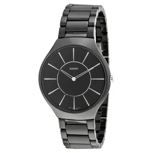 Rado Thinline Black Dial Ceramic Men's Watch R27741162