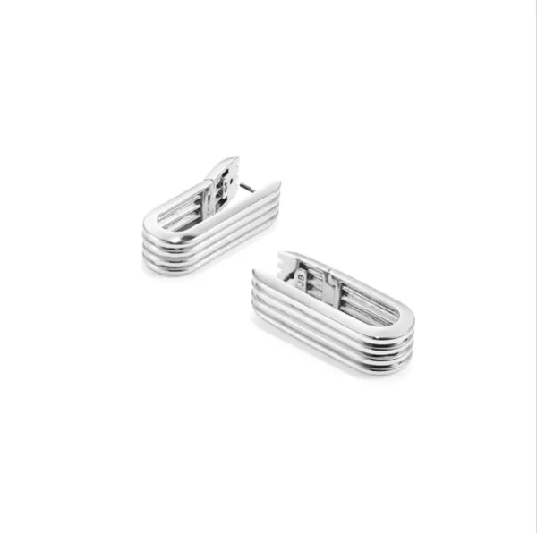 RAHNI RIBBED U-LINK EARRING