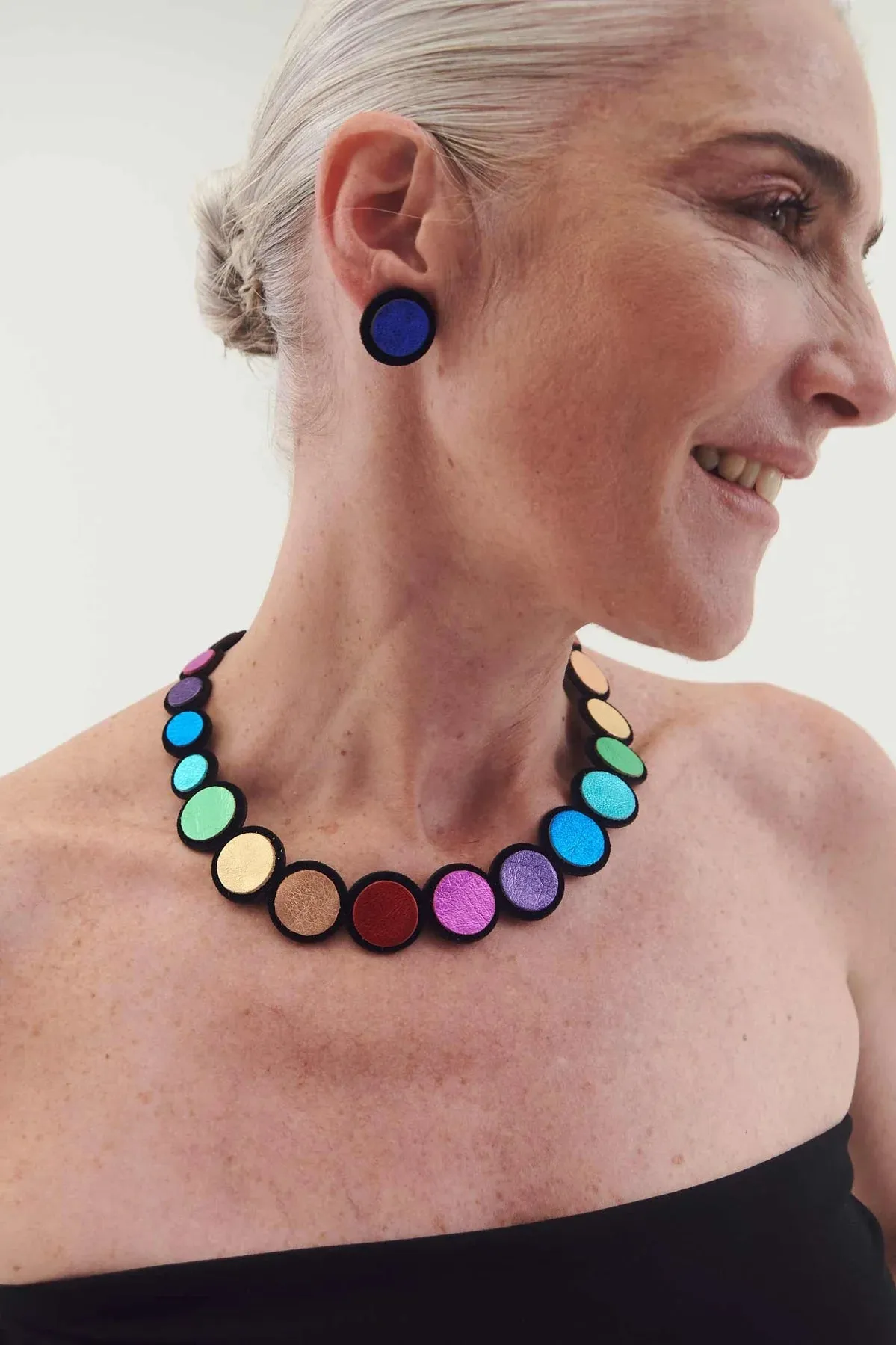 Rainbow Leather Necklace