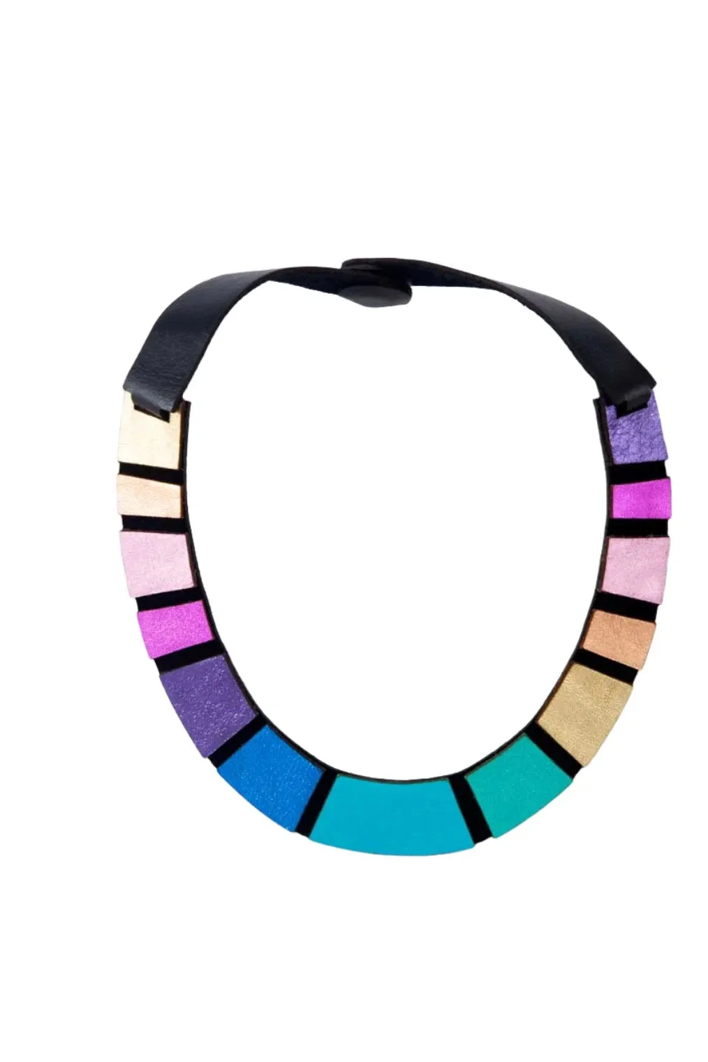 Rainbow Round Leather Necklace