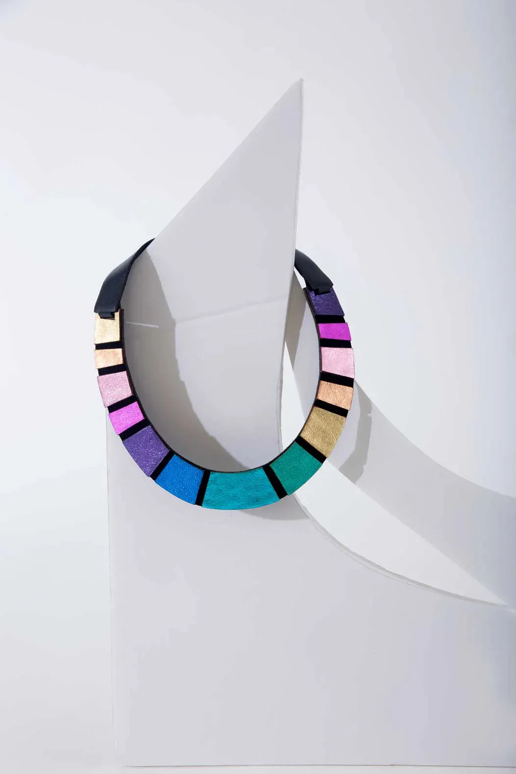 Rainbow Round Leather Necklace