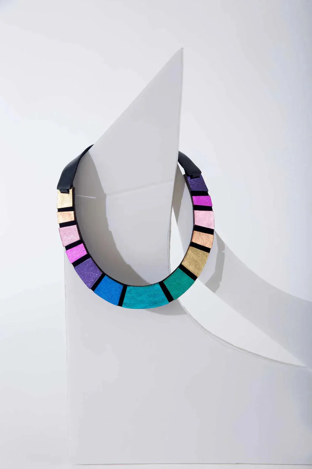 Rainbow Round Leather Necklace