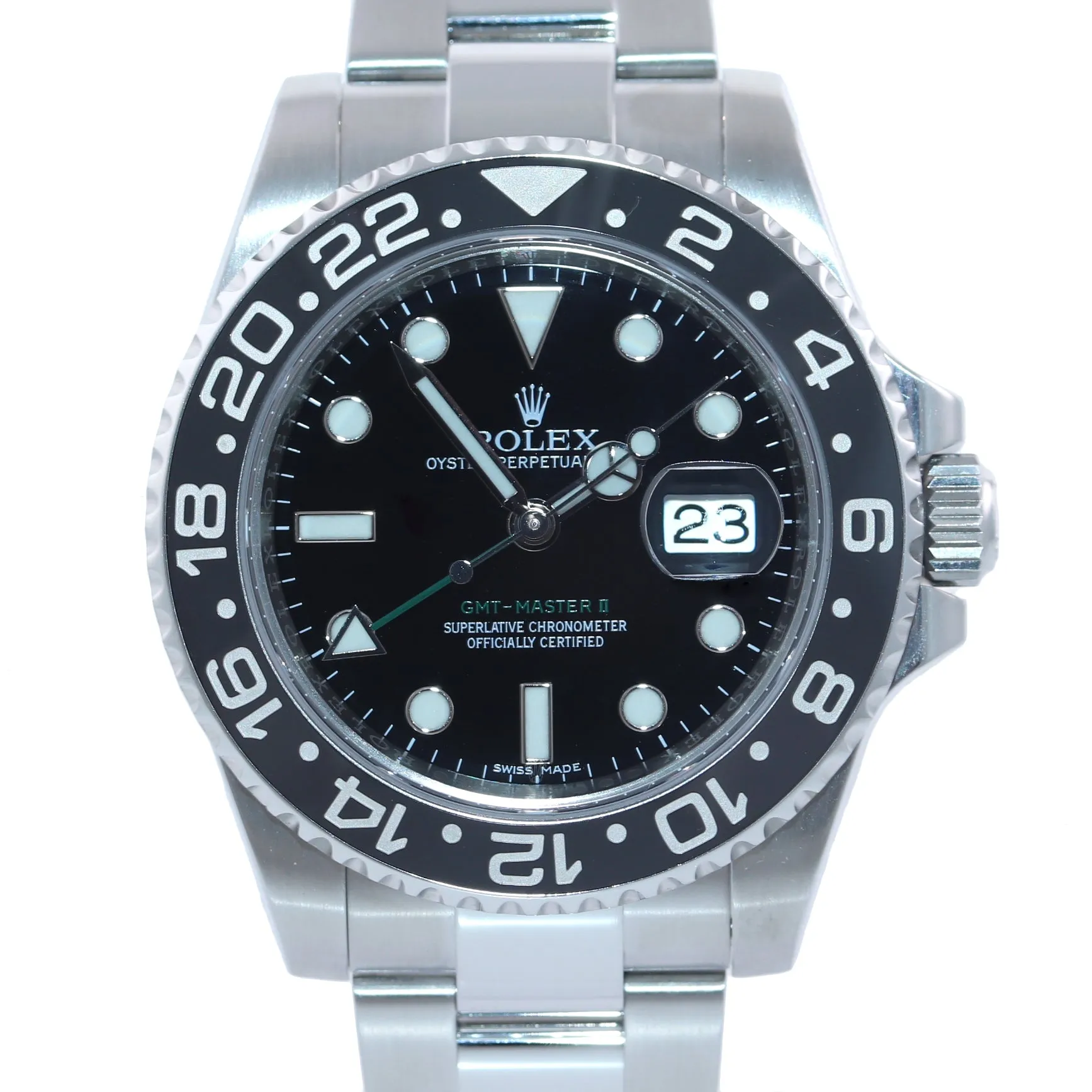 RANDOM SERIAL 2016-2019 Rolex GMT Master II 116710 Steel Ceramic Black Watch