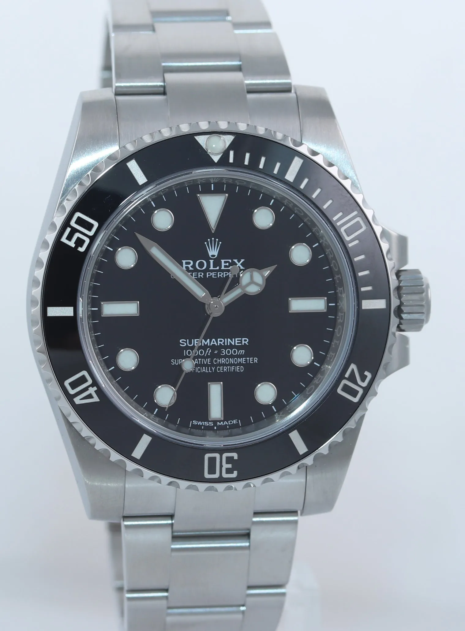 RANDOM SERIAL Rolex Submariner No-Date 114060 Steel Black Ceramic Watch Box