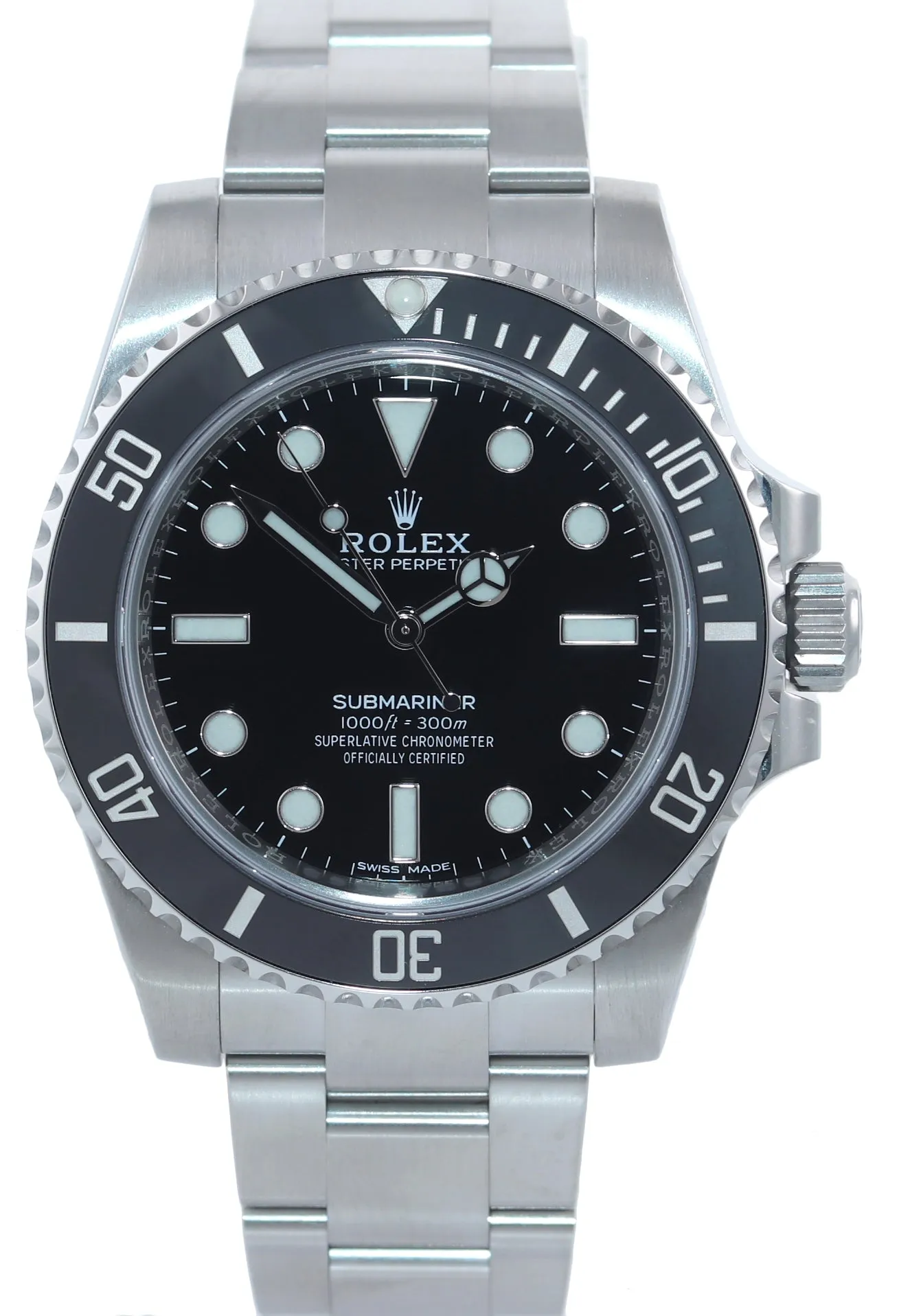 RANDOM SERIAL Rolex Submariner No-Date 114060 Steel Black Ceramic Watch Box