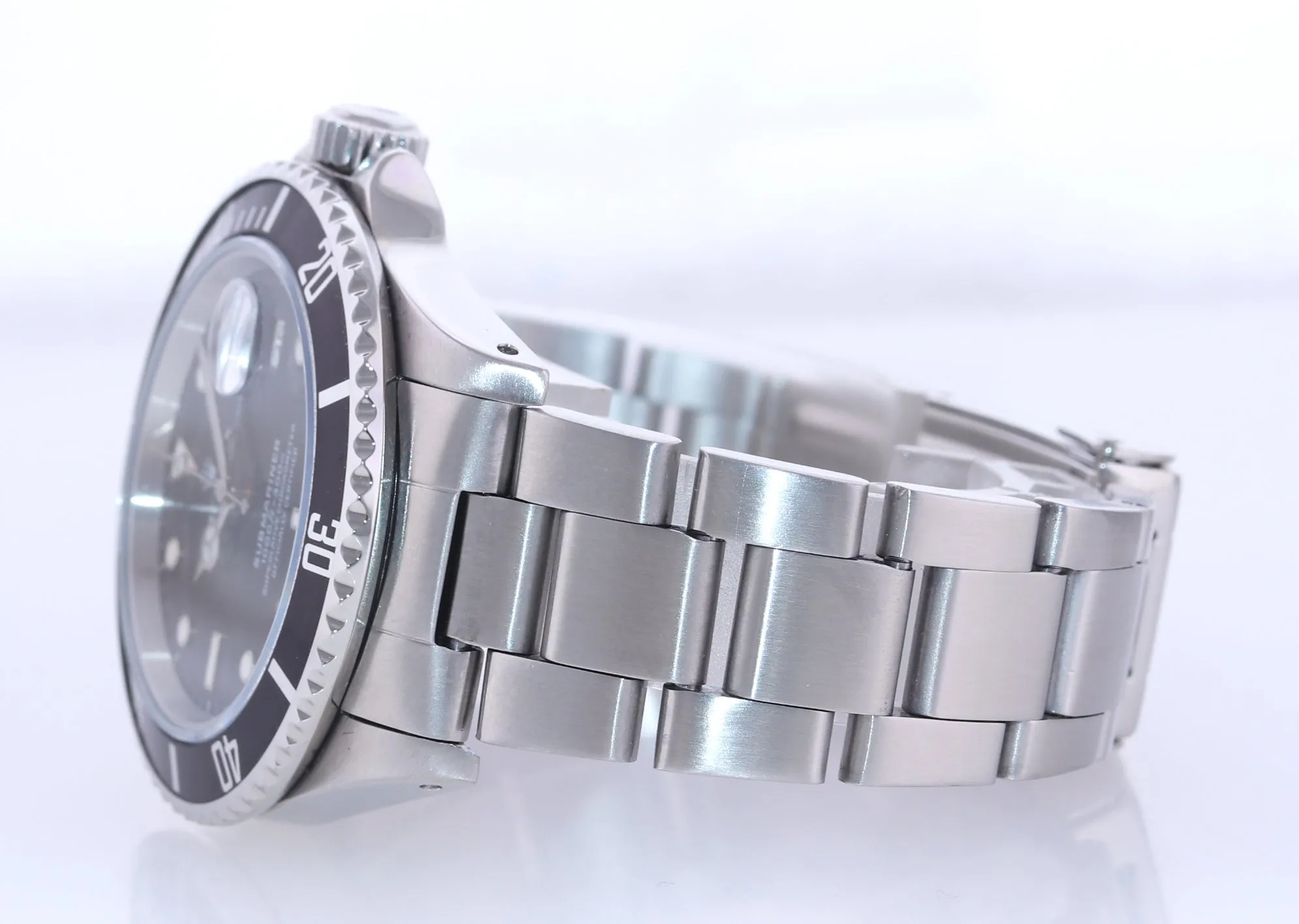 RARE Rolex Submariner Date 168000 Steel Black 40mm Dive Watch Box