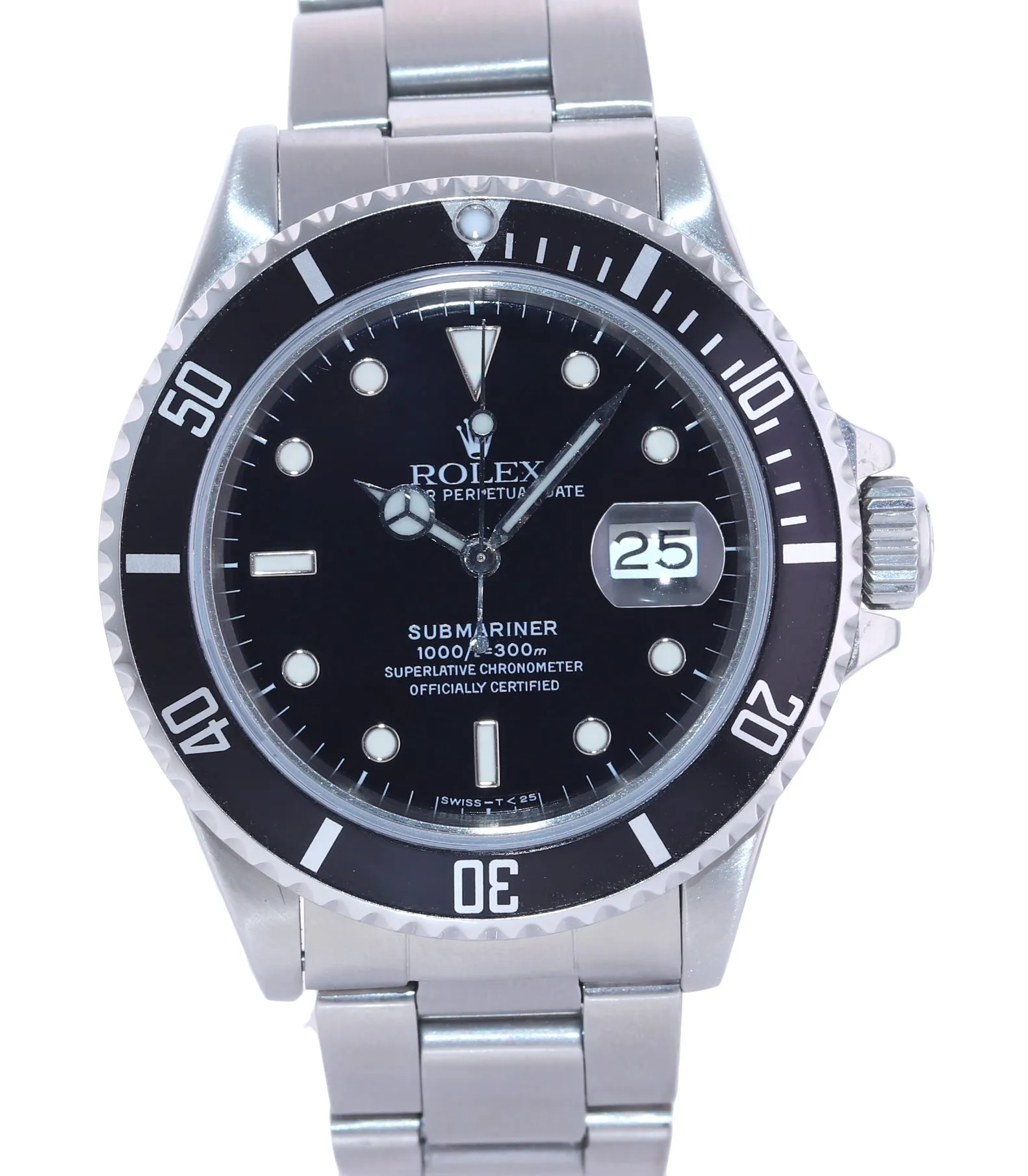 RARE Rolex Submariner Date 168000 Steel Black 40mm Dive Watch Box