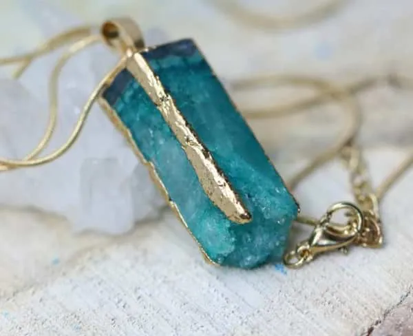 Raw Crystal Geode Necklaces