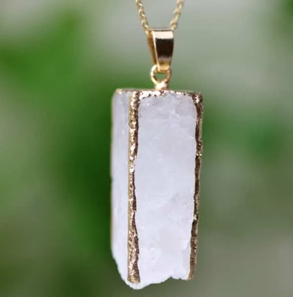 Raw Crystal Geode Necklaces