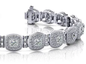 Red Carpet Bracelet With Diamond Tube Links Diamond with 4.69 ct.(finished) 1.1mm, 3.4mm