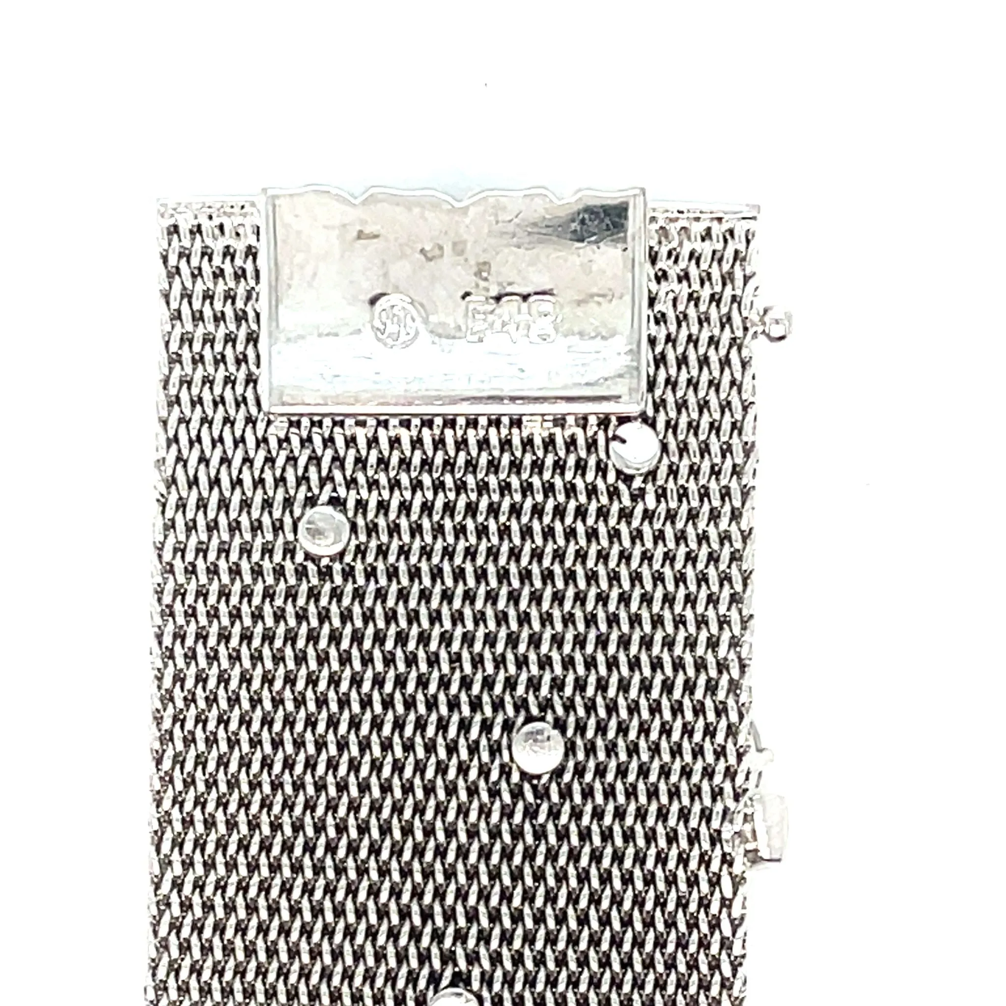 Retro Platinum Fabric Bracelet with 7.50 cttw Diamonds