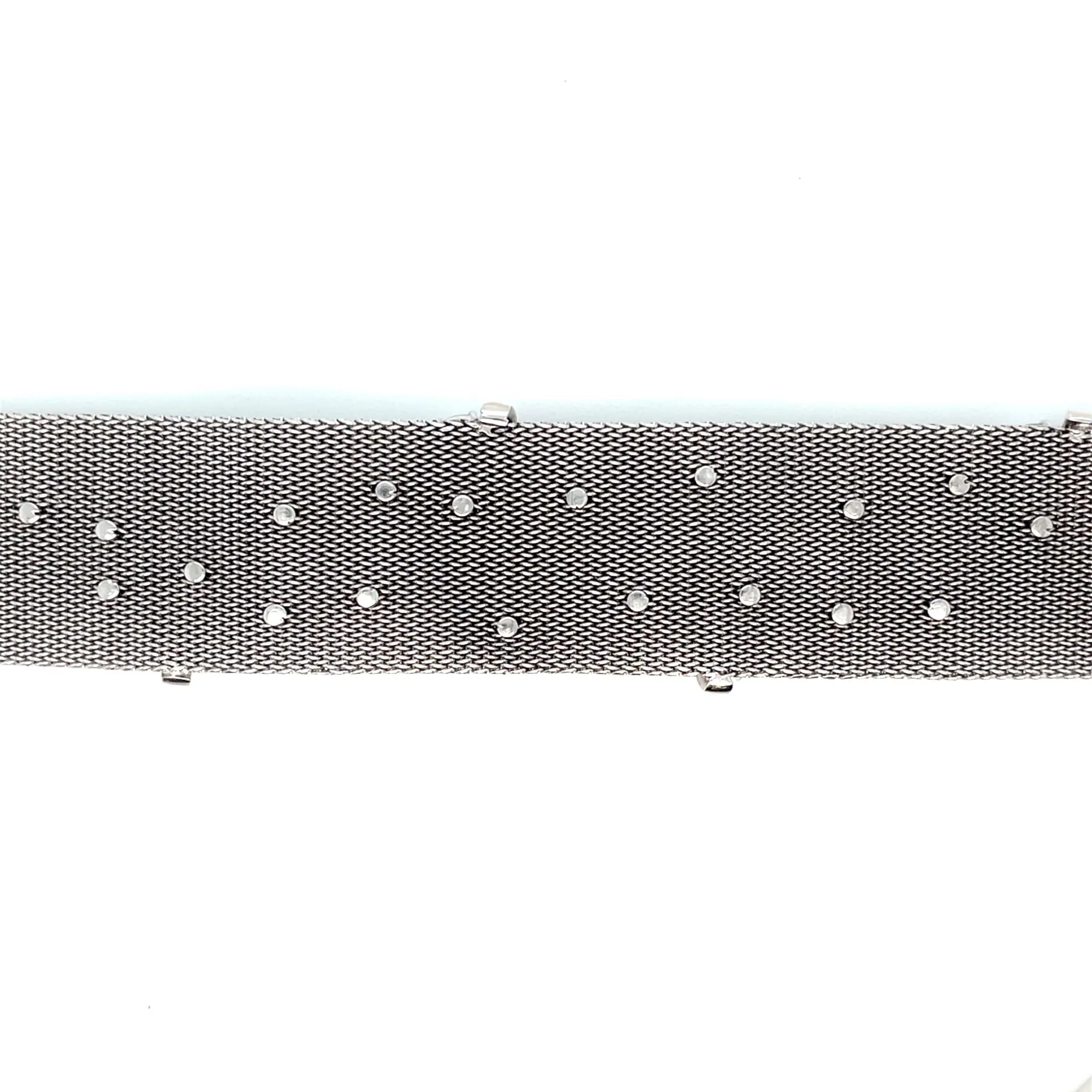 Retro Platinum Fabric Bracelet with 7.50 cttw Diamonds