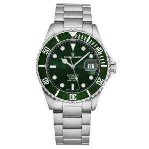 Revue Thommen Men's 17571.2129 'Diver' Green Dial Stainless Steel Swiss Automatic Watch