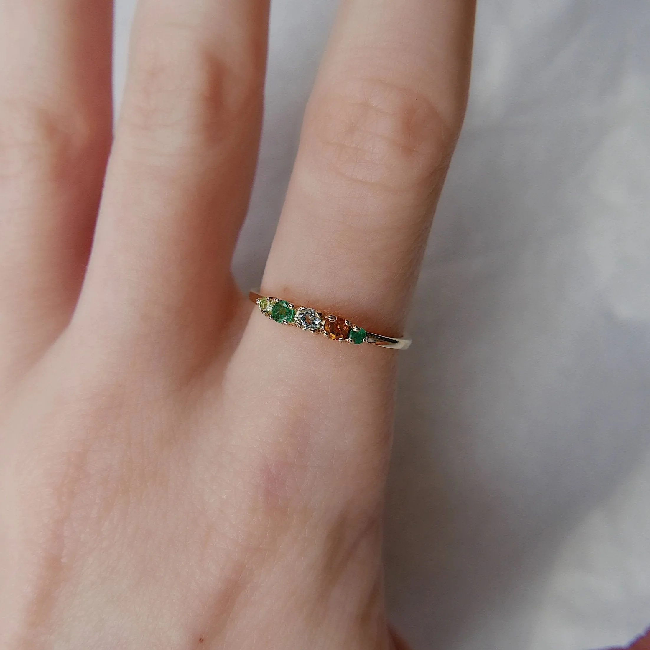 Riley Acrostic PEACE Ring