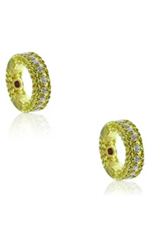 Roberto Coin Princess Earrings Yellow Gold and Diamond (7771359AYERX)