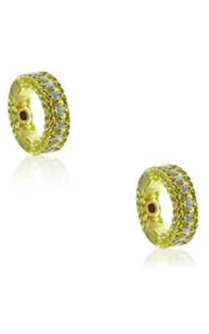 Roberto Coin Princess Earrings Yellow Gold and Diamond (7771359AYERX)