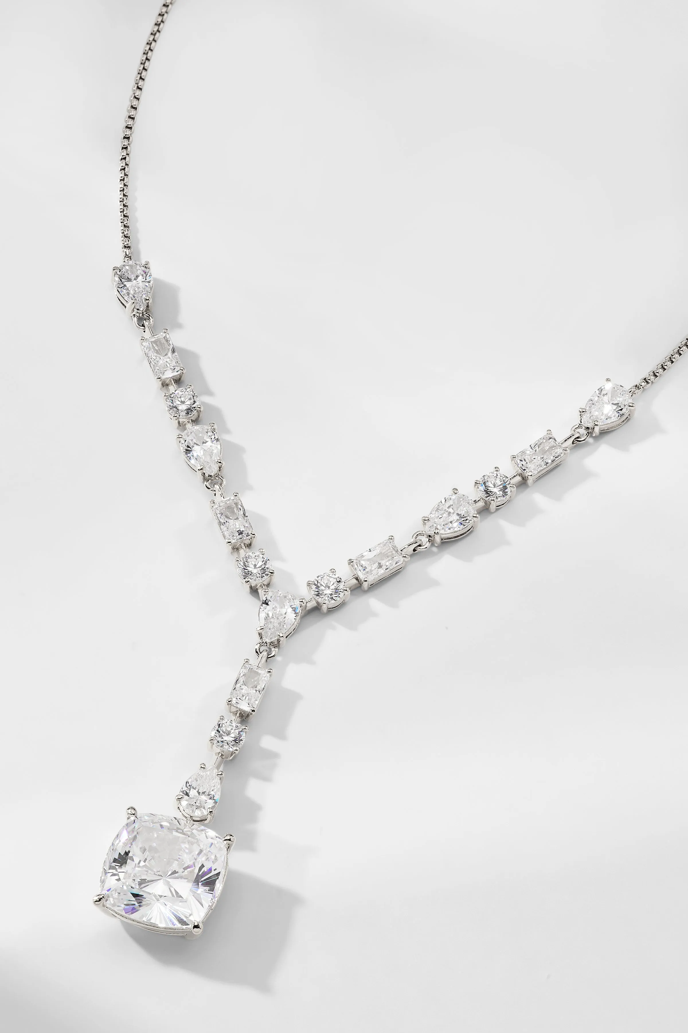ROCKSTARS BOLD CZ DROP Y NECKLACE
