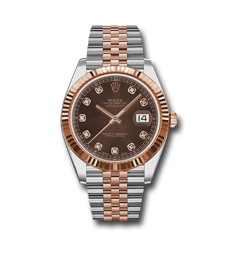 Rolex Date-Just 41mm Chocolate Diamond Dial 126331 chodj