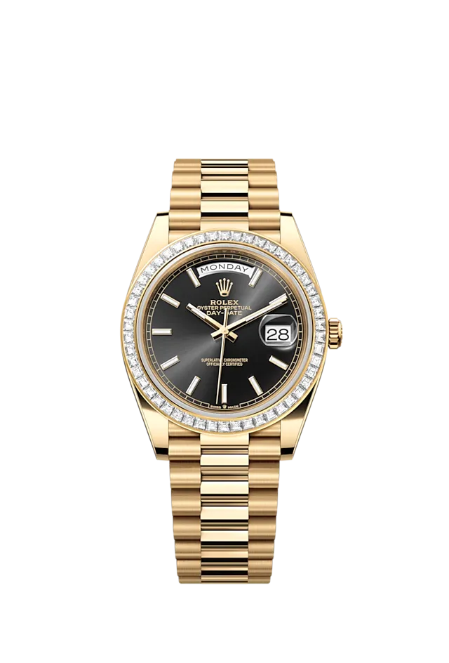 Rolex Day-Date 40, 18k Yellow Gold with Diamond-set, 40mm, Ref# 228398tbr-0041