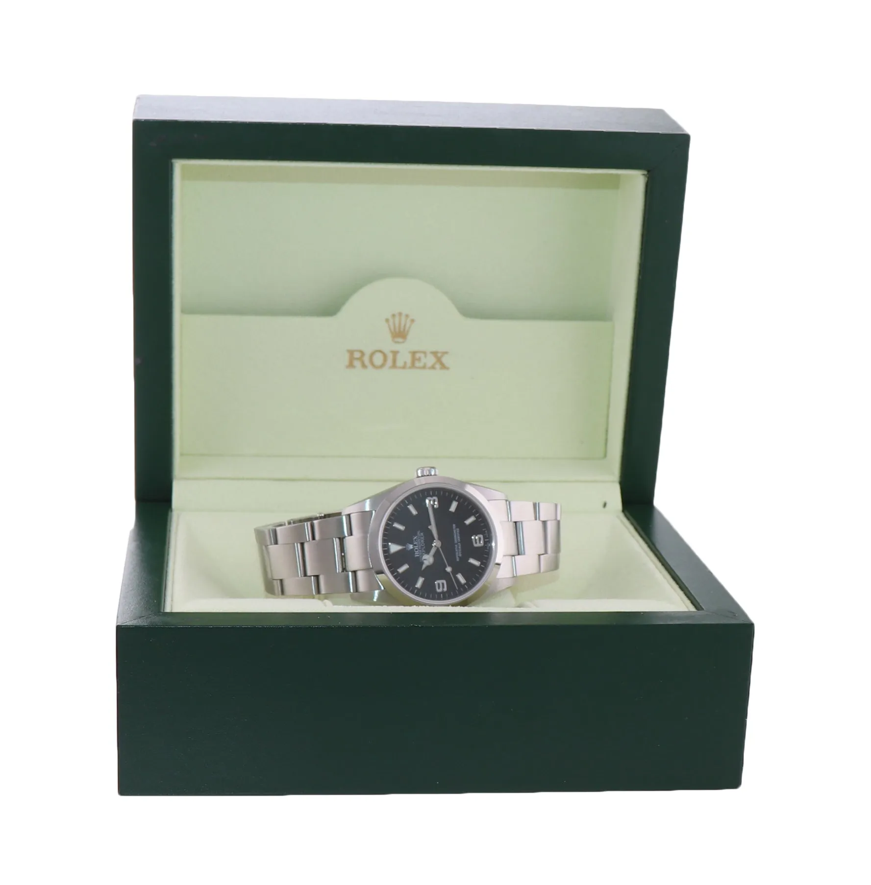 Rolex Explorer I Black 36mm 114270 Steel Black Arabic Watch Box