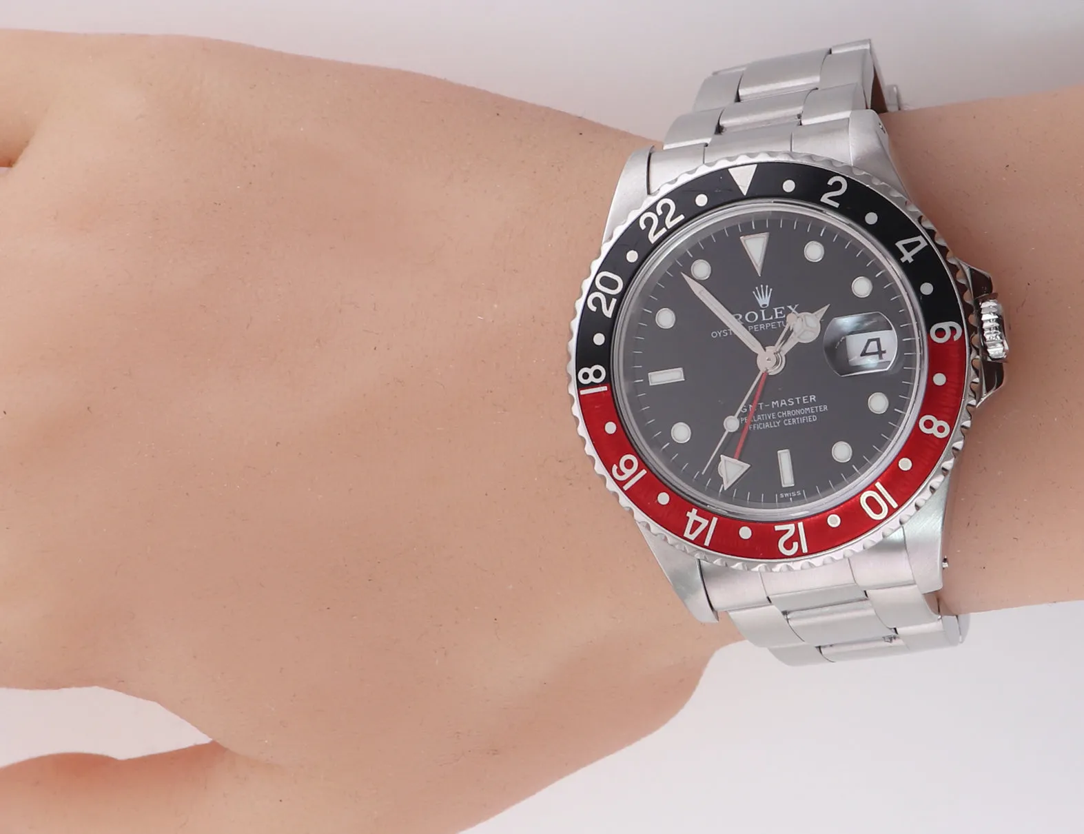 Rolex GMT-Master 2 Steel 16700 Watch Coke Red Black SWISS Only Dial Watch Box