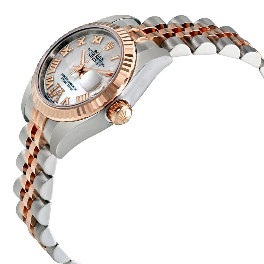 Rolex Lady Datejust Mother of Pearl Roman Numeral Diamond Dial Automatic Watch 179171MRDJ