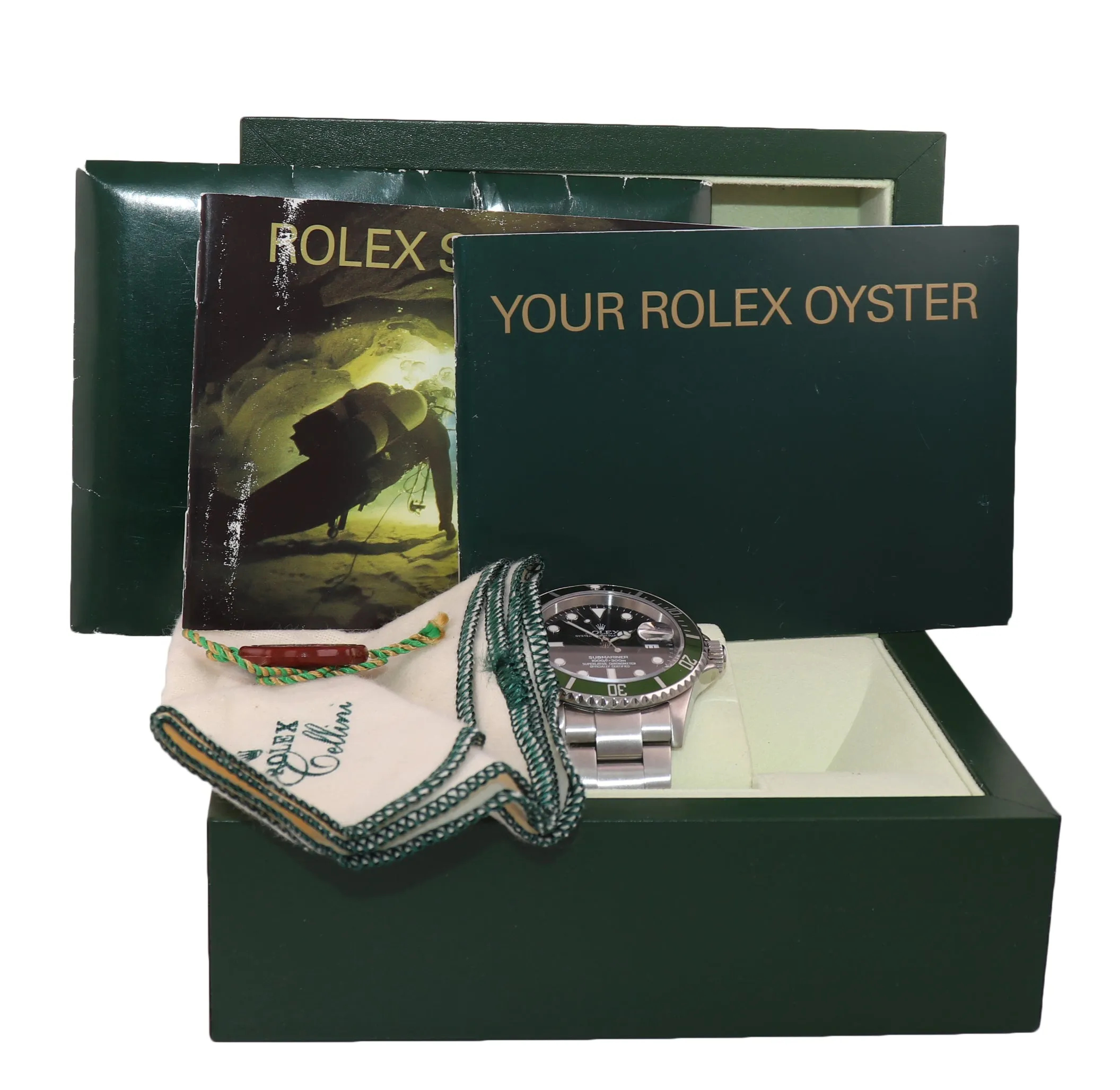 ROLEX Rolex 16610LV Rolex Submariner Kermit 40mm Green Anniversary Watch 40mm