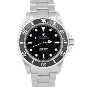 Rolex Submariner No-Date Stainless Steel Black SWISS ONLY 40mm Watch 14060