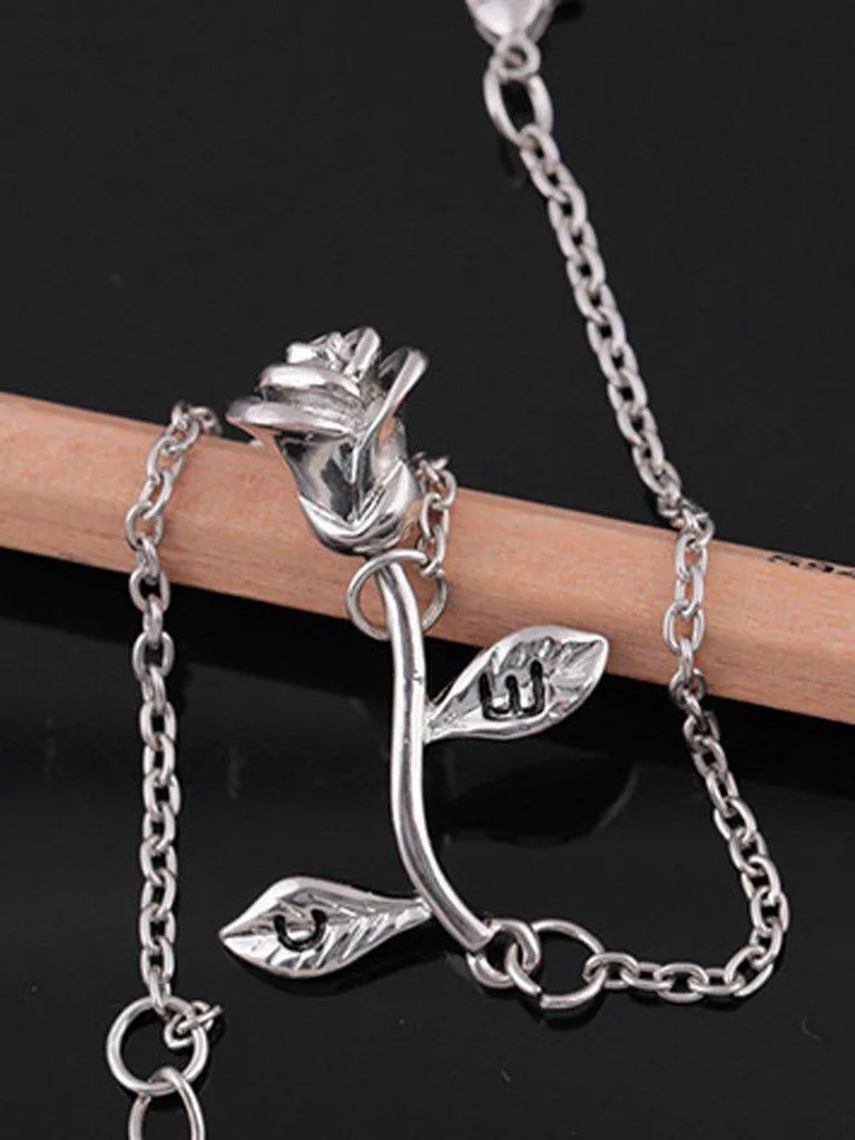 Rose Design Link Bracelet
