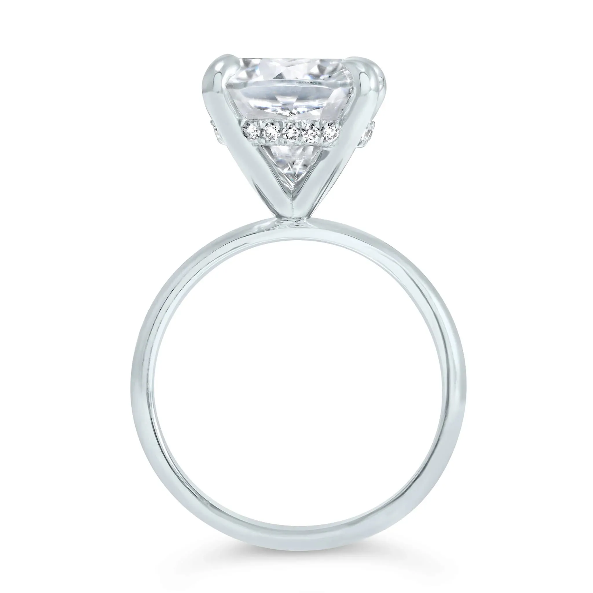 Rose | Elongated Cushion Moissanite Engagement Ring