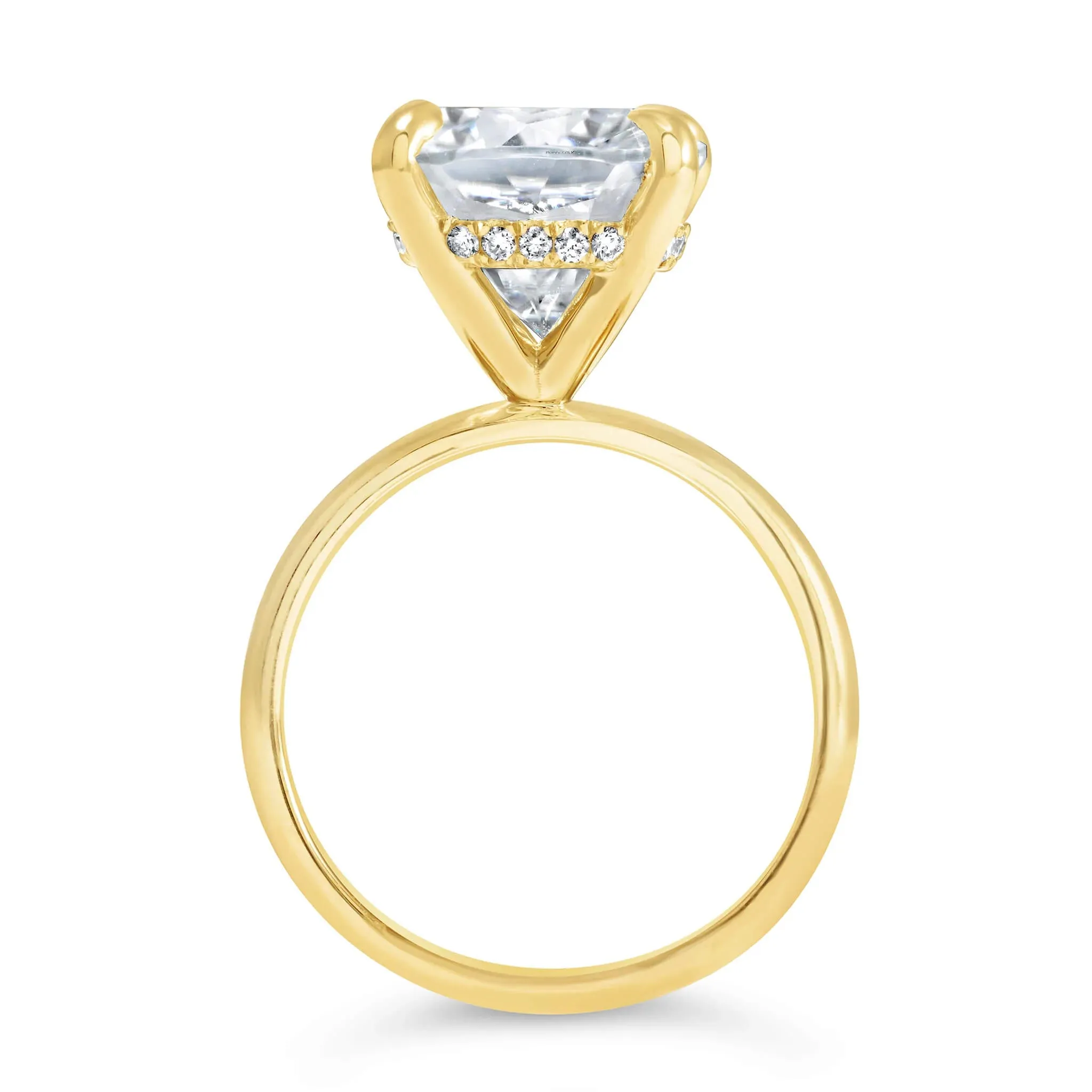 Rose | Elongated Cushion Moissanite Engagement Ring