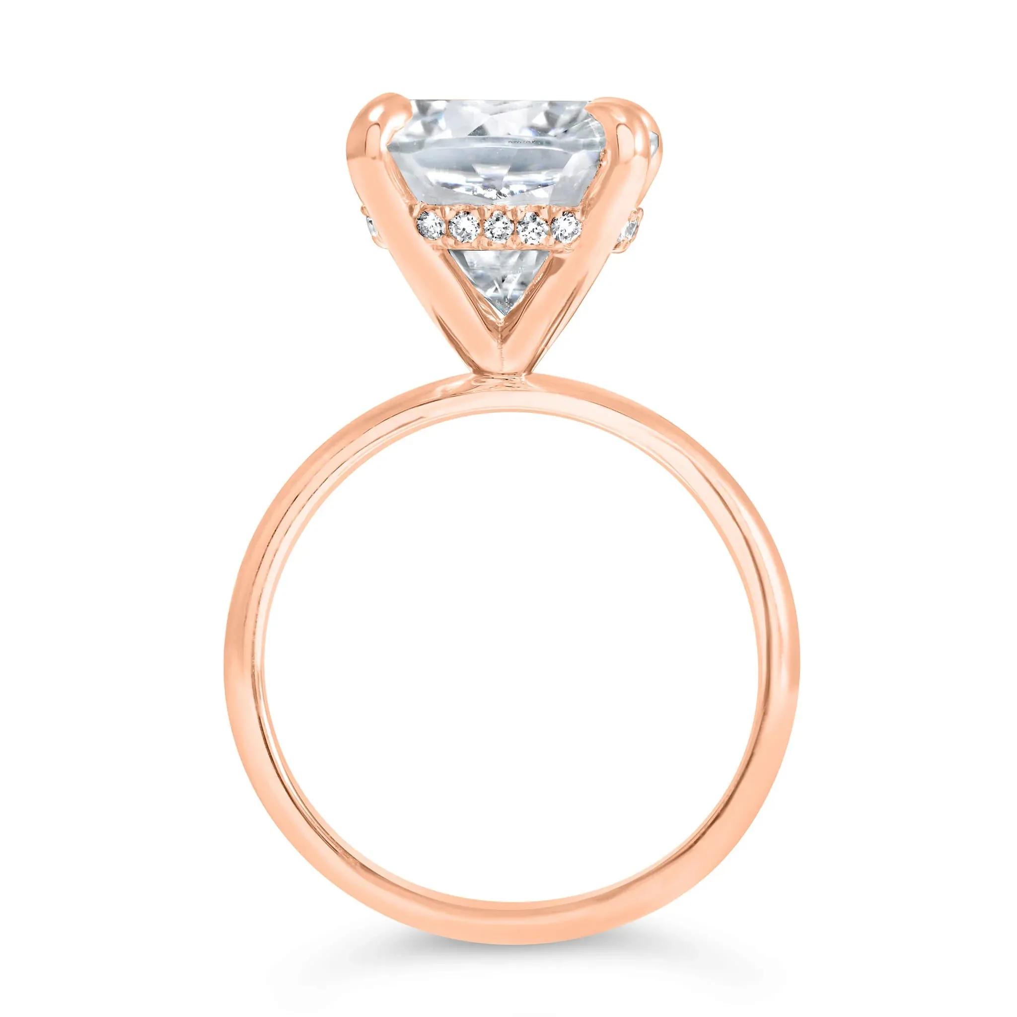 Rose | Elongated Cushion Moissanite Engagement Ring