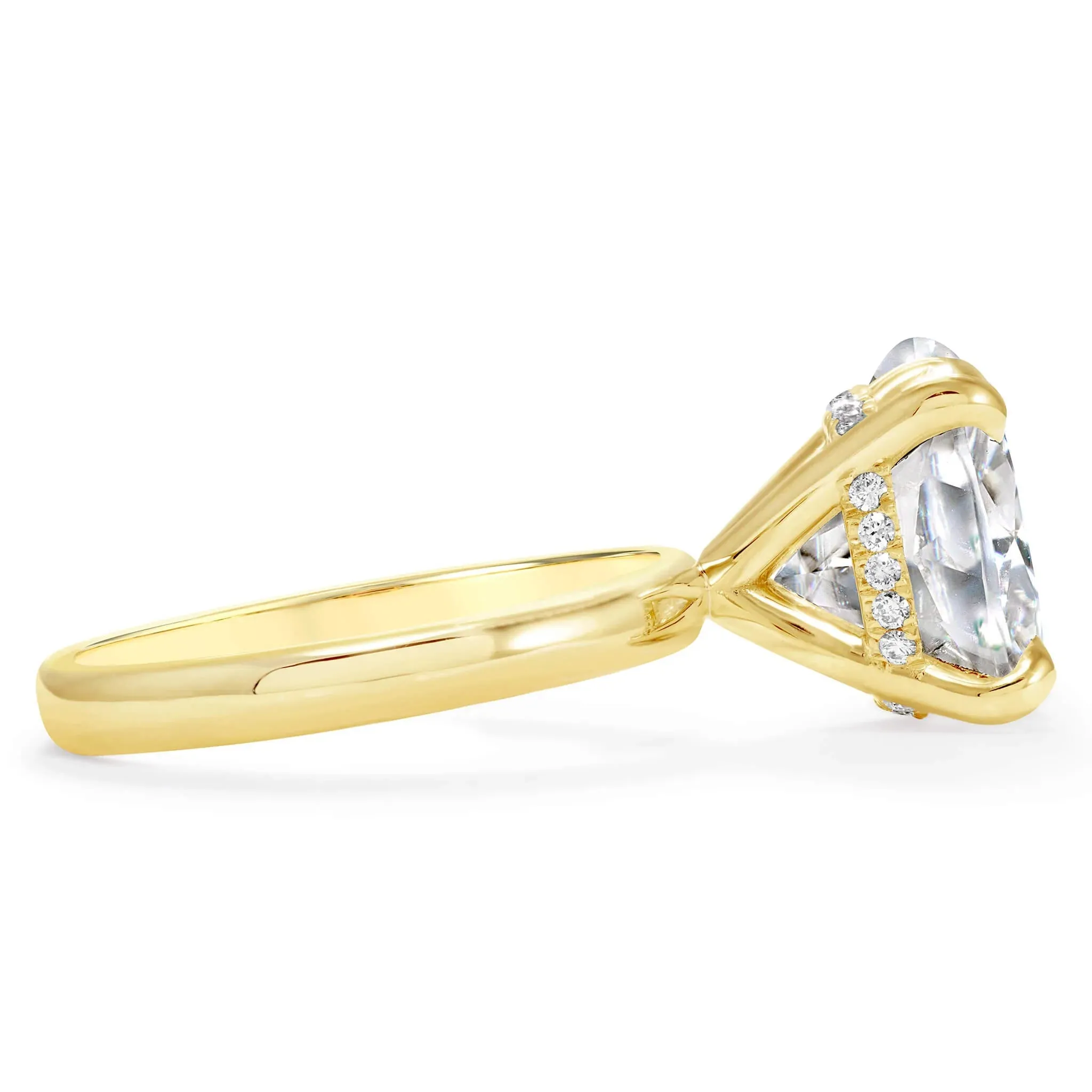 Rose | Elongated Cushion Moissanite Engagement Ring